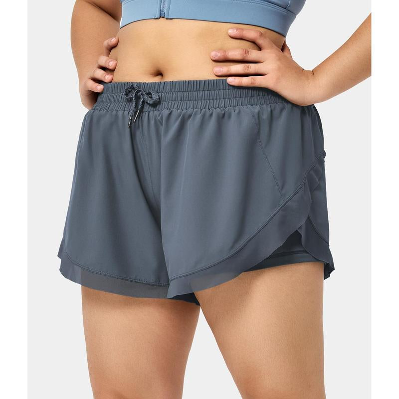 Low Rise Drawstring Fitness Shorts